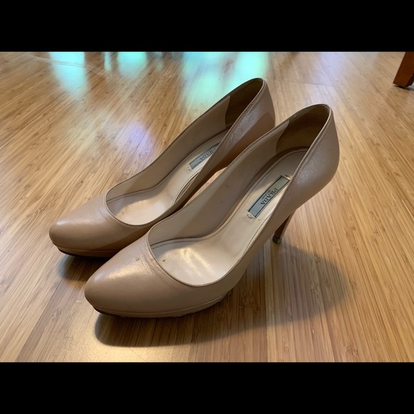 Prada camel nude pumps heels platform 38 8 - Picture 2 of 7
